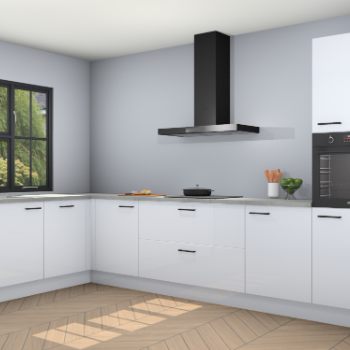 Sneeuwwitte hoogglans keuken Tychy 80846