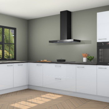 Sneeuwwitte hoogglans keuken Tychy 81037