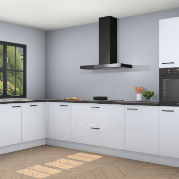 Sneeuwwitte hoogglans keuken Tychy 81040