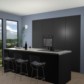 Zwarte keuken Rusiec 63423