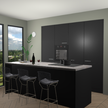 Zwarte keuken Rusiec 63425
