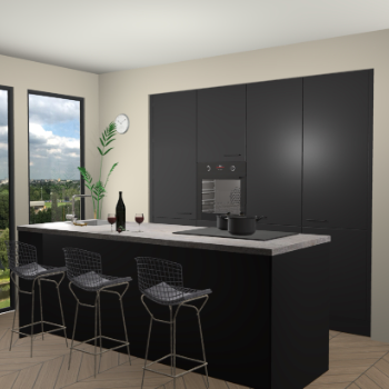 Zwarte keuken Rusiec 63428