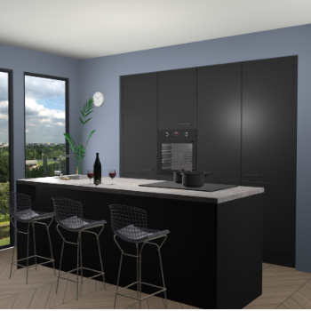 Zwarte keuken Rusiec 63429