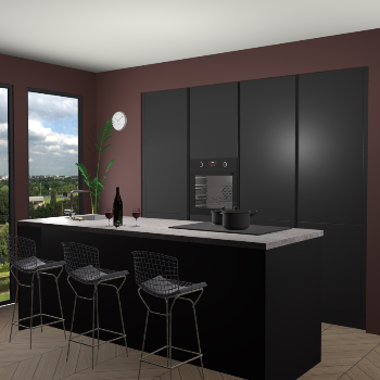 Zwarte greeploze keuken Rusiec 63430