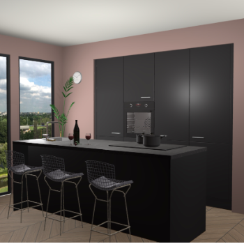 Zwarte keuken Rusiec 63432