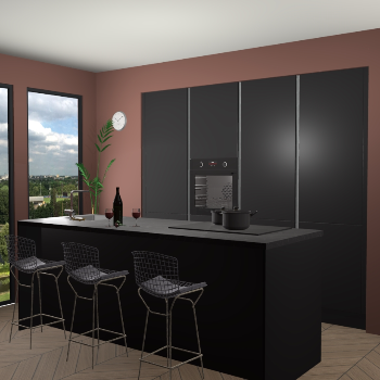 Zwarte greeploze keuken Rusiec 63433
