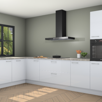 Sneeuwwitte hoogglans keuken Tychy 81055