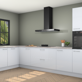 Sneeuwwitte hoogglans keuken Tychy 81092