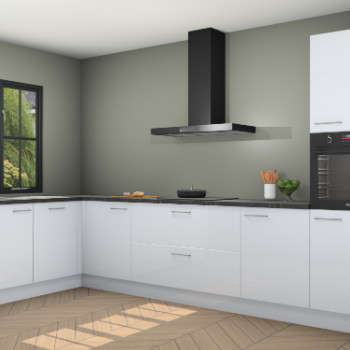 Sneeuwwitte hoogglans keuken Tychy 81134