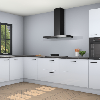 Sneeuwwitte hoogglans keuken Tychy 81137