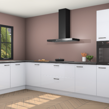 Sneeuwwitte hoogglans keuken Tychy 81138