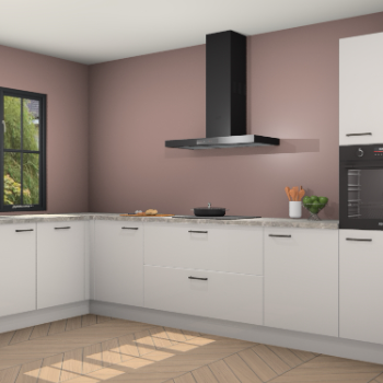 Zijdegrijze hoogglans keuken Tychy 81207