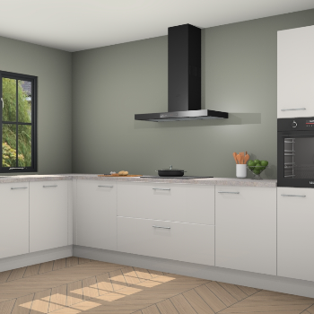 Zijdegrijze hoogglans keuken Tychy 81232