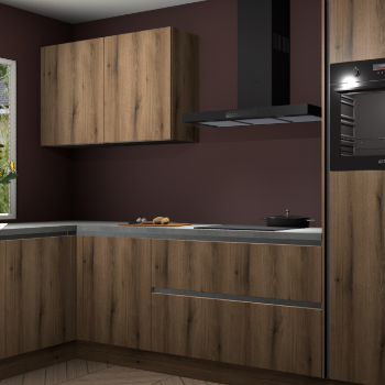 Goud Eiken greeploze keuken Limonos 80894