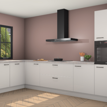 Zijdegrijze hoogglans keuken Tychy 81237