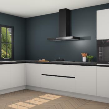 Zijdegrijze hoogglans greeploze keuken Tychy 81251