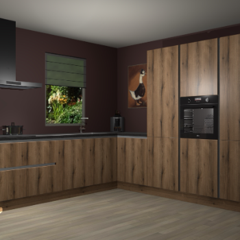 Goud Eiken greeploze keuken Laos 80226