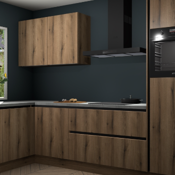 Goud Eiken greeploze keuken Limonos 80897