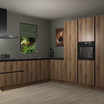 Goud Eiken greeploze keuken Laos 80229