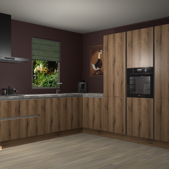 Goud Eiken greeploze keuken Laos 80232