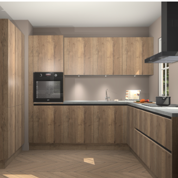 Chocolade eiken greeploze keuken Regina 79174