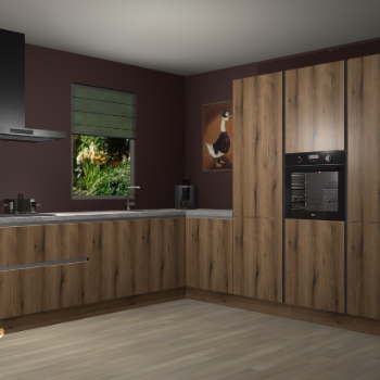 Goud Eiken greeploze keuken Laos 80238