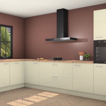 Magnolia hoogglans keuken Tychy 81261