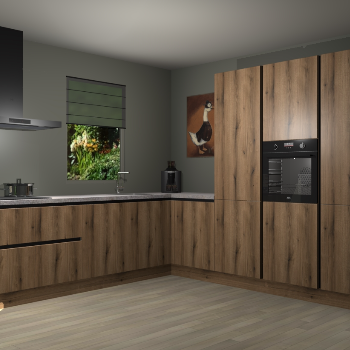 Goud Eiken greeploze keuken Laos 80241