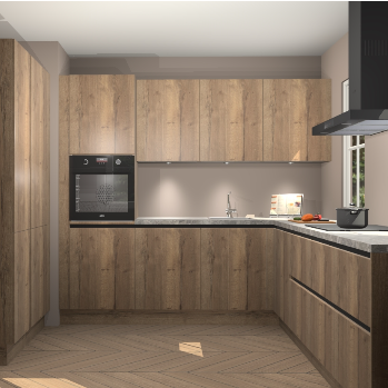 Chocolade eiken greeploze keuken Regina 79188