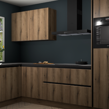 Goud Eiken greeploze keuken Limonos 80909