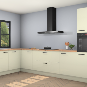 Magnolia hoogglans keuken Tychy 81263