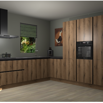 Goud Eiken greeploze keuken Laos 80247