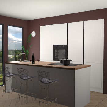 Zajdegrijs greeploze keuken Rusiec 63537