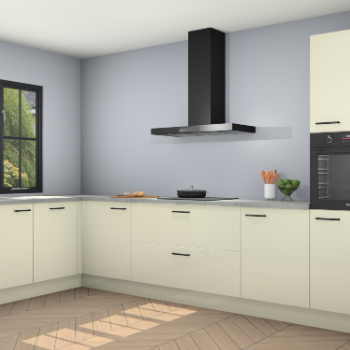 Magnolia hoogglans keuken Tychy 81280