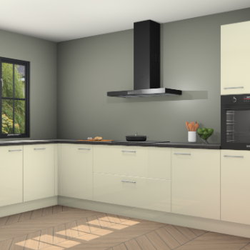 Magnolia hoogglans keuken Tychy 81296