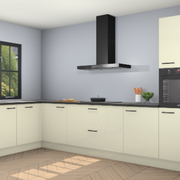 Magnolia hoogglans keuken Tychy 81299