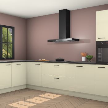 Magnolia hoogglans keuken Tychy 81300