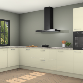 Magnolia hoogglans keuken Tychy 81341