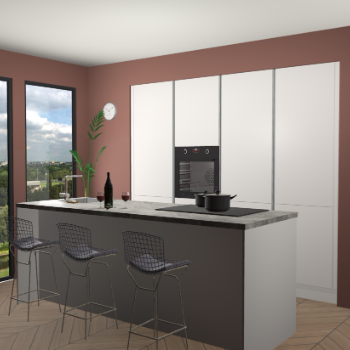 Zijdegrijs greeploze keuken Rusiec 63560