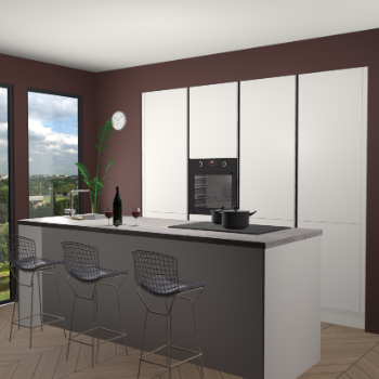 Zajdegrijs greeploze keuken Rusiec 63569