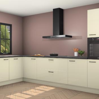 Magnolia hoogglans keuken Tychy 81385