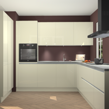 Magnolia hoogglans greeploze keuken Regina 79277