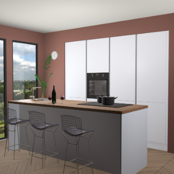 Sneeuwwit greeploze keuken Rusiec 63627