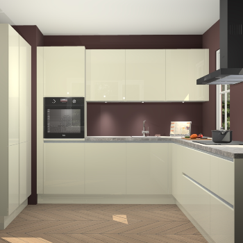 Magnolia hoogglans greeploze keuken Regina 79307