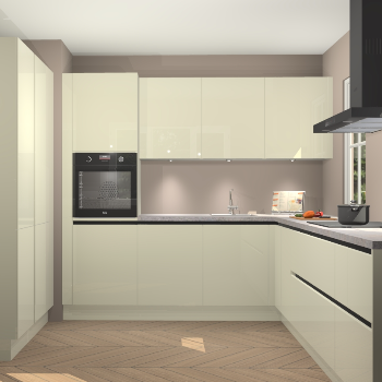 Magnolia hoogglans greeploze keuken Regina 79316