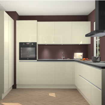 Magnolia hoogglans greeploze keuken Regina 79321