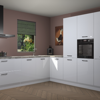 Sneeuwwitte hoogglans keuken Laos 80533