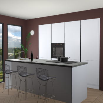 Sneeuwwit greeploze keuken Rusiec 63642