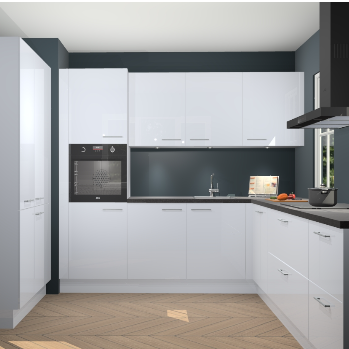 Sneeuwwitte hoogglans keuken Regina 79335