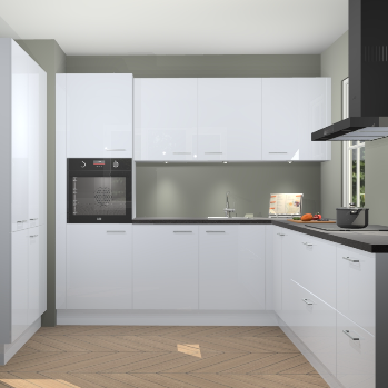 Sneeuwwitte hoogglans keuken Regina 79336